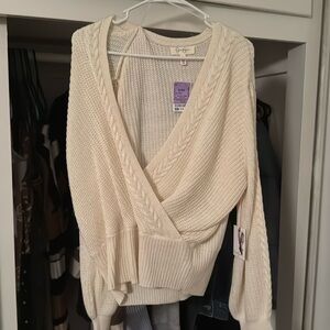 Cream knitted top